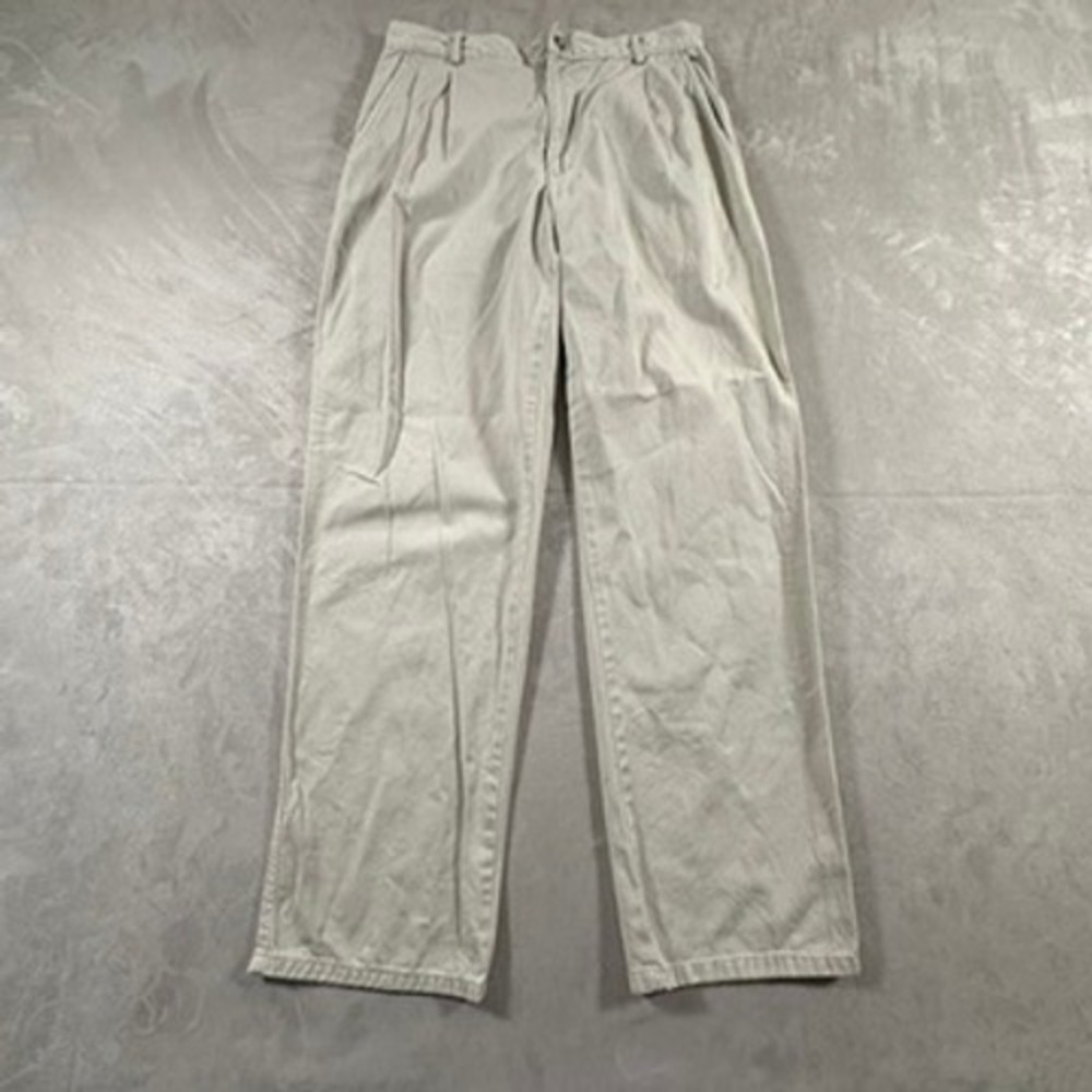 Calvin Klein Pleated Pants Mens Vintage Made in USA 33 Khaki Tan